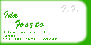 ida foszto business card