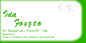 ida foszto business card